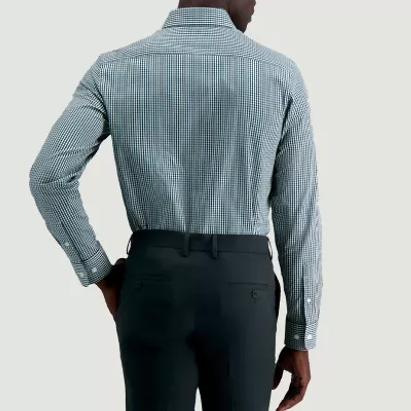 Haggar Smart Wash Mens Classic Fit Easy Care Long Sleeve Dress Shirt