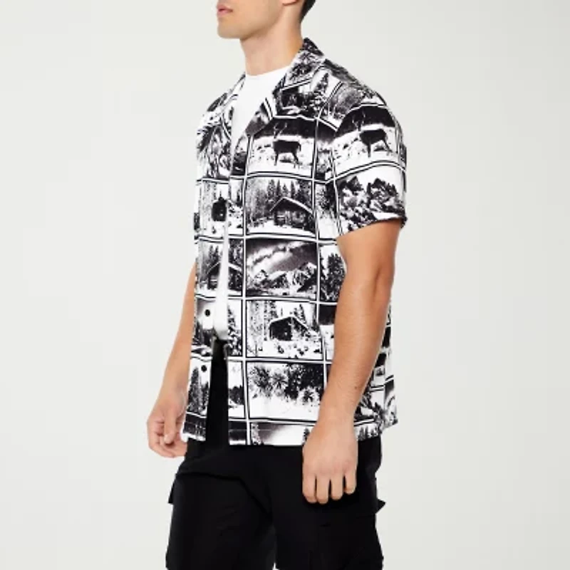 Forever 21 Mens Short Sleeve Button-Down Shirt