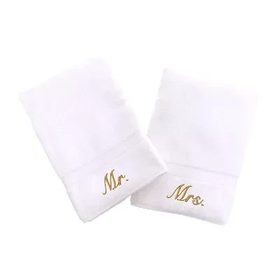 Linum Home Textiles Mr And Mrs 2-pc. Hand Towel