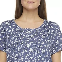 Adonna Womens Scoop Neck Short Sleeve Nightgown