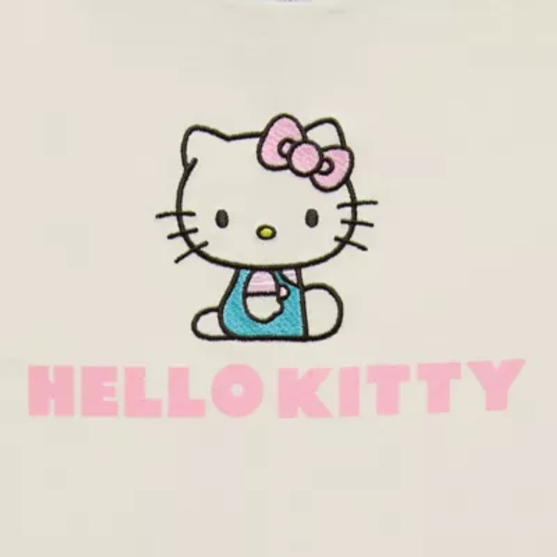 Ringer Womens Crew Neck Short Sleeve Regular Fit Hello Kitty Juniors Graphic T-Shirt