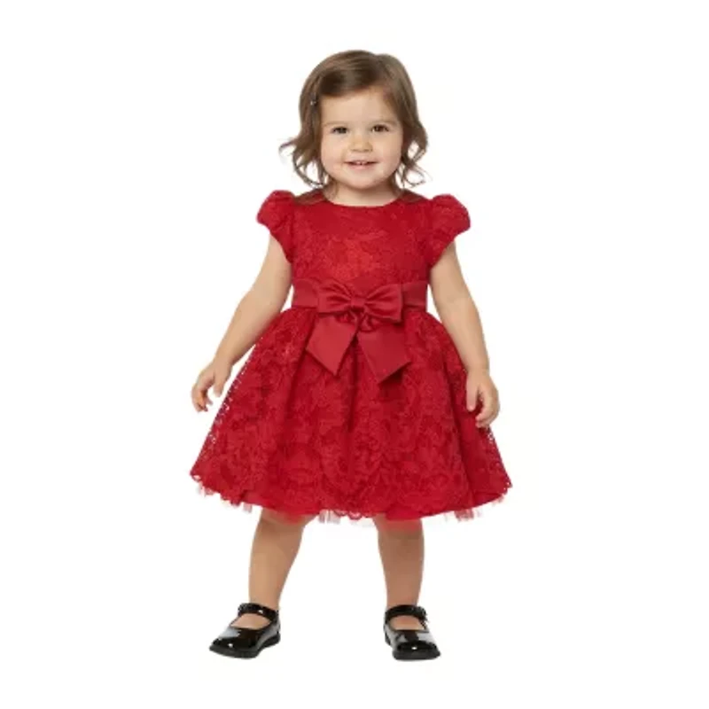 Bonnie Jean Baby Girls Short Sleeve Cap Fit + Flare Dress