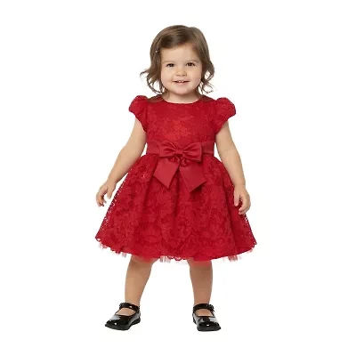 Bonnie Jean Baby Girls Short Sleeve Cap Fit + Flare Dress