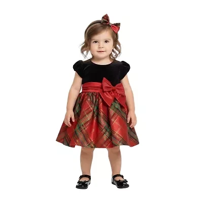 Bonnie Jean Baby Girls Short Sleeve Cap Empire Waist Dress