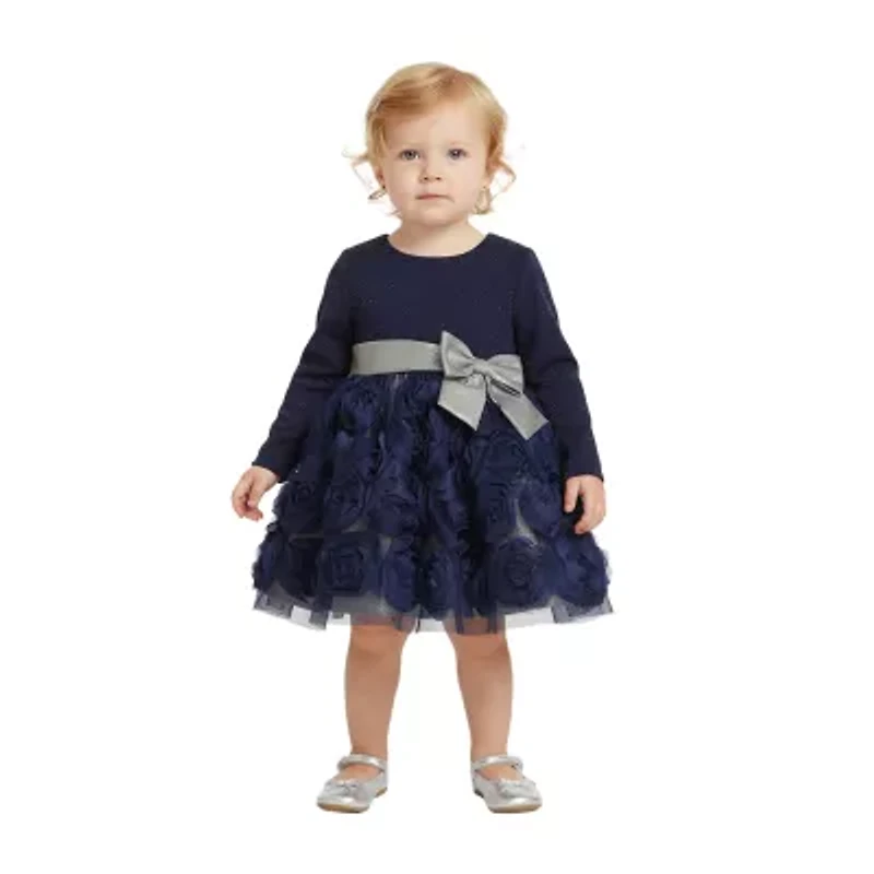 Bonnie Jean Baby Girls Long Sleeve Empire Waist Dress