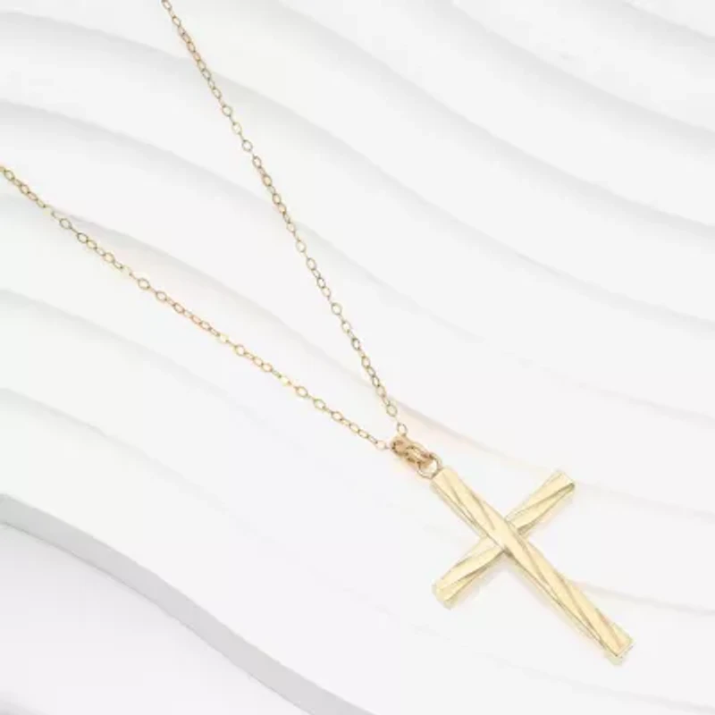 Cross Mens 10K Gold Cross Pendant