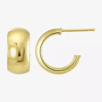 Gold Addiction Womens 10K Gold 14.5mm Hoop Earrings