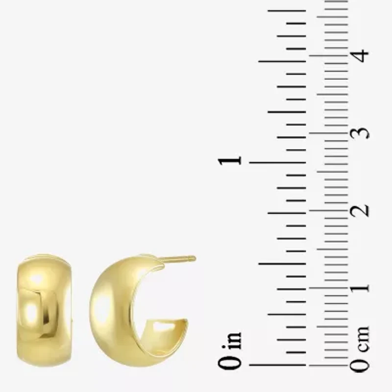 Gold Addiction Womens 10K Gold 14.5mm Hoop Earrings