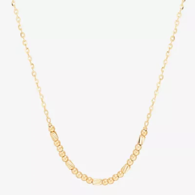 Gold Addiction Womens 10K Gold 18 Inch Cable Chain Necklace