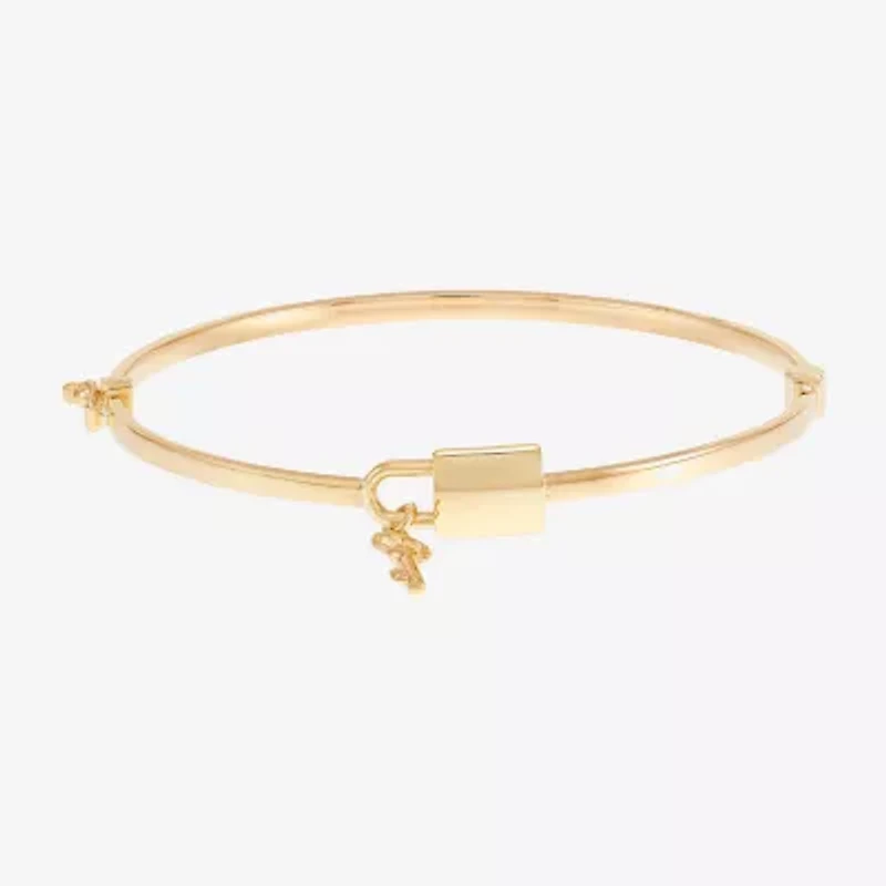 Gold Addiction Womens 10K Gold Round Bangle Bracelet
