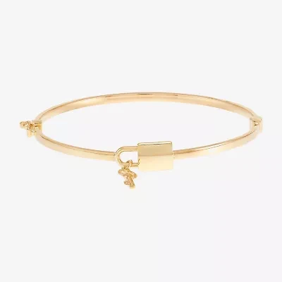 Gold Addiction Womens 10K Gold Round Bangle Bracelet