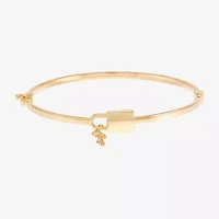 Gold Addiction Womens 10K Gold Round Bangle Bracelet