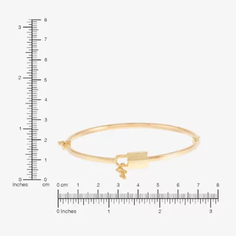 Gold Addiction Womens 10K Gold Round Bangle Bracelet