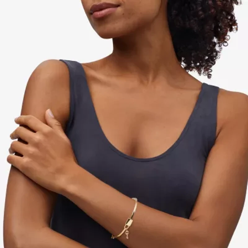 Gold Addiction Womens 10K Gold Round Bangle Bracelet