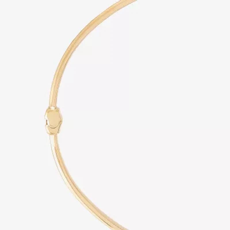 Gold Addiction Womens 10K Gold Round Bangle Bracelet