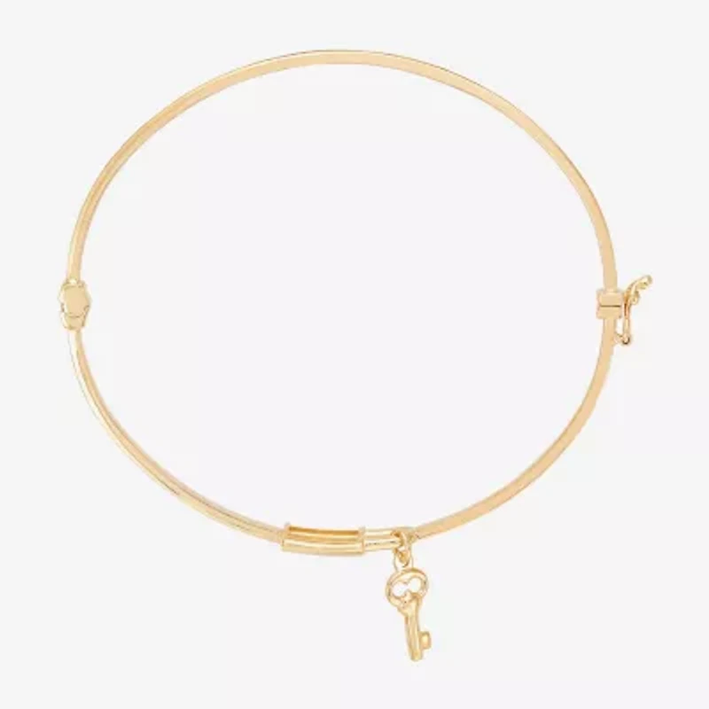 Gold Addiction Womens 10K Gold Round Bangle Bracelet