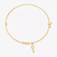 Gold Addiction Womens 10K Gold Round Bangle Bracelet