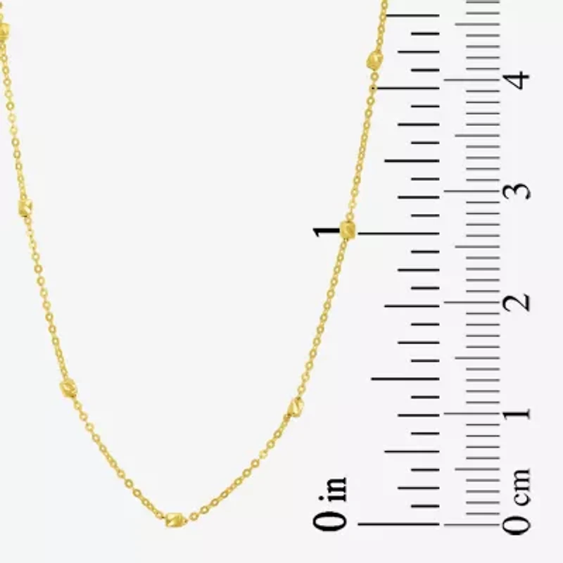 Gold Addiction Womens 10K Gold 18 Inch Link Chain Necklace
