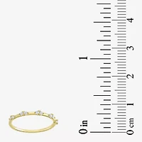 Gold Addiction Womens Cubic Zirconia 10K Gold Round Band