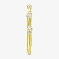 Gold Addiction Womens Cubic Zirconia 10K Gold Round Band