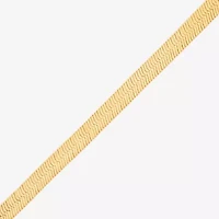 Bonded Brilliance Womens 14K Gold Over Silver 20 Inch Herringbone Chain Necklace
