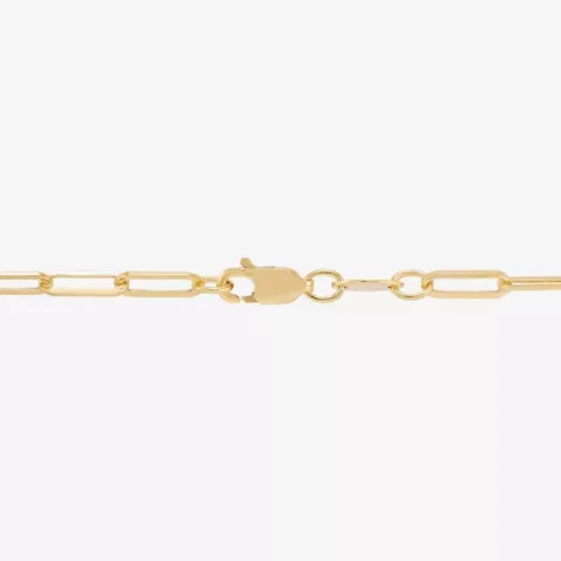 Bonded Brilliance Womens 7.5 Inch Hollow Link Chain Bracelet