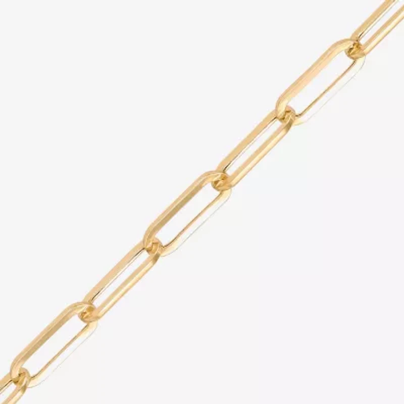 Bonded Brilliance Womens 7.5 Inch Hollow Link Chain Bracelet