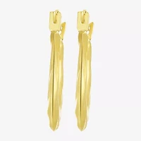 Womens 10K Gold 14.5mm Round Hoop Earrings