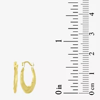 Womens 10K Gold 14.5mm Round Hoop Earrings