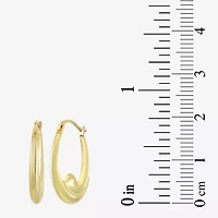 Womens 10K Gold 17.5mm Round Hoop Earrings