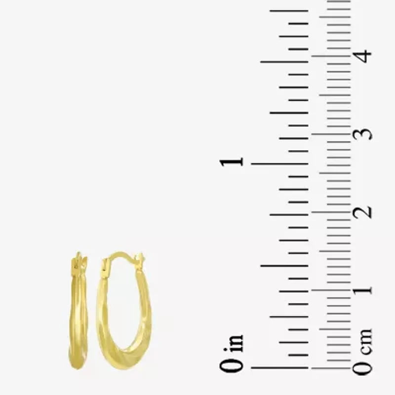 Womens 10K Gold 2.2mm Round Hoop Earrings