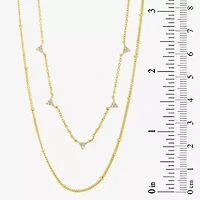 Silver Addiction Womens 14K Gold Over Silver 18 Inch Link Chain Necklace