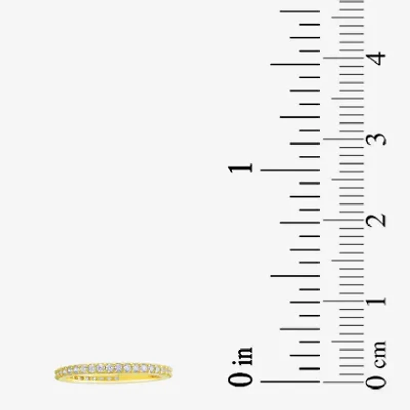 Silver Addiction Womens Cubic Zirconia 14K Gold Over Silver Solitaire Ring Set