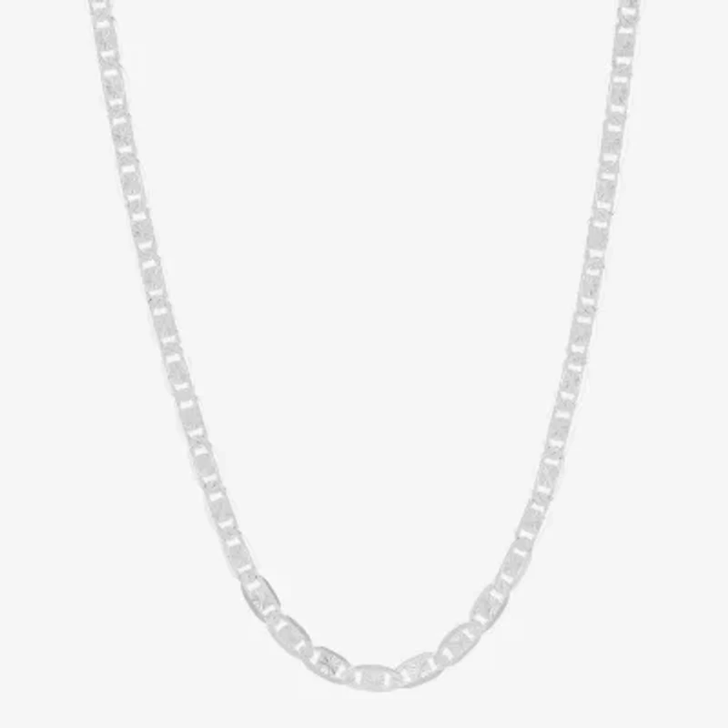 Made in Italy Womens Sterling Silver 18 Inch Valentino Chain Necklace