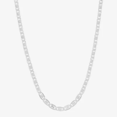 Made in Italy Womens Sterling Silver 18 Inch Valentino Chain Necklace