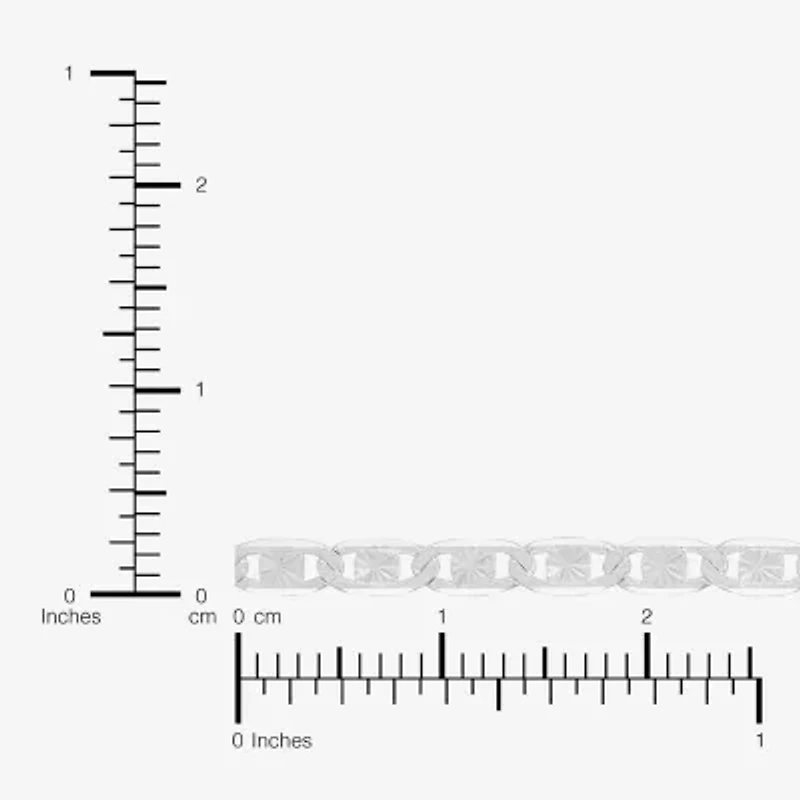 Made in Italy Womens Sterling Silver 18 Inch Valentino Chain Necklace