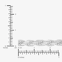 Made in Italy Mens Sterling Silver Inch Rope Chain Necklace