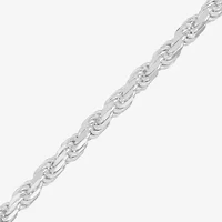 Made in Italy Mens Sterling Silver Inch Rope Chain Necklace