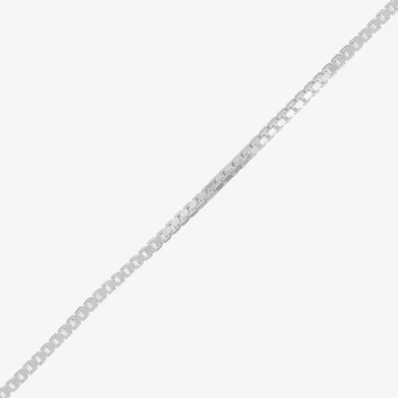 Made in Italy Sterling Silver Womens Sterling Silver Inch Box Chain Necklace