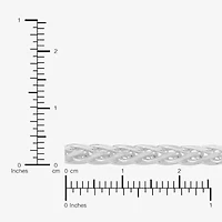 Made in Italy Mens Sterling Silver 8 1/2 Inch Solid Wheat Chain Bracelet