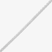 Made in Italy Mens Sterling Silver 8 1/2 Inch Solid Wheat Chain Bracelet