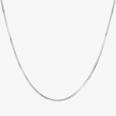 Made in Italy Womens Sterling Silver Inch Snake Chain Necklace