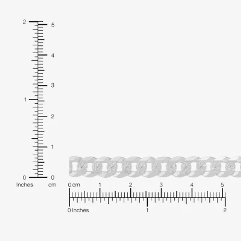 Mens Sterling Silver 22 Inch Curb Chain Necklace