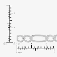 Made in Italy Womens Sterling Silver 24 Inch Figaro Chain Necklace