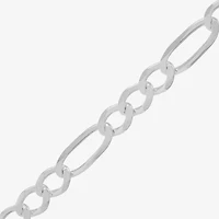 Made in Italy Womens Sterling Silver 24 Inch Figaro Chain Necklace