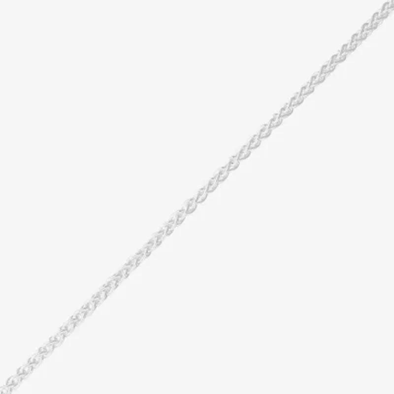 Made in Italy Womens Sterling Silver 22 Inch Wheat Chain Necklace