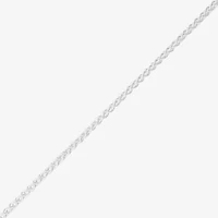 Made in Italy Womens Sterling Silver 22 Inch Wheat Chain Necklace