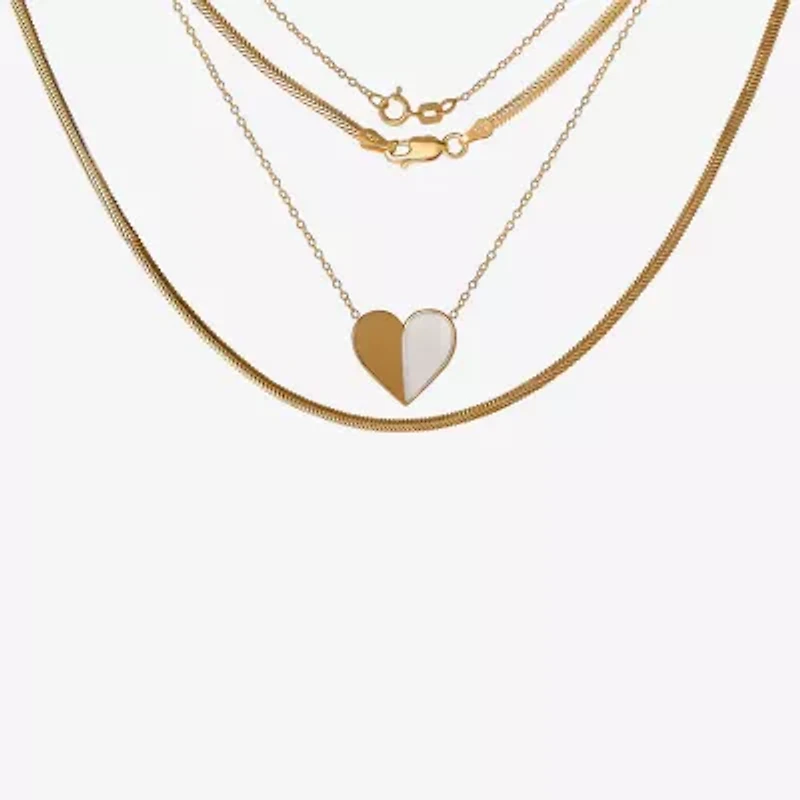 Limited Quantities! Womens Heart 2-pc. Necklace Set