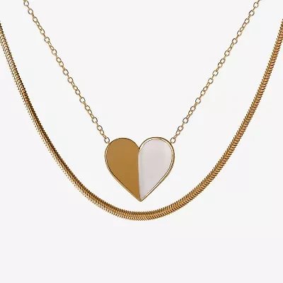 Limited Quantities! Womens Heart 2-pc. Necklace Set