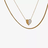 Limited Quantities! Womens Heart 2-pc. Necklace Set